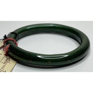 Vintage Cathy & Marsha Catherine Stein Green Bangle Bracelet